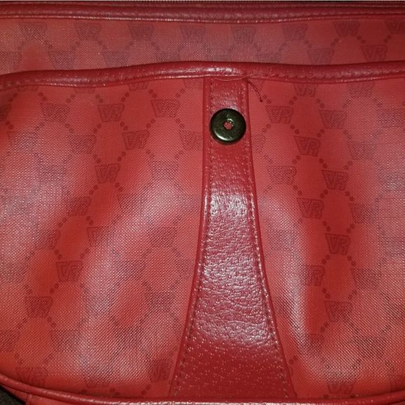 80's VR Classic Vintage Red Shoulder Bag - Picture 3 of 5